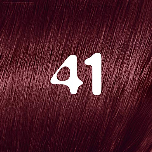 L'Oreal Paris Feria Multi-Faceted Shimmering Permanent Hair Color, 41 Crushed Garnet (Rich Mahogany), Pack of 1, Hair Dye