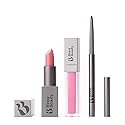 Rinna Beauty Icon Lip Kit - Pinky - All-in-one Lip Kit Includes Lipstick, Lip Gloss, and Lip Liner - CANDY PINK look - Vegan, Long-lasting, Anti-aging