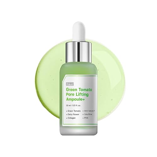 SUNGBOON EDITOR Green Tomato Pore Lifting Ampoule | Pore Minimizer Serum with Niacinamide & Green Tomato Extract | Hydrating & Firming Care
