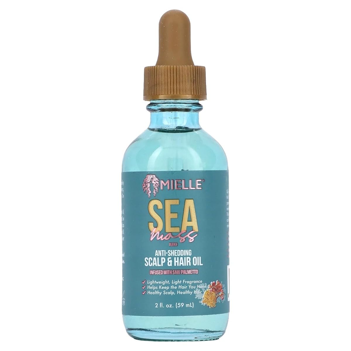Mielle Anti-Shedding Scalp & Hair Oil, Sea Moss, 2 fl oz (59 ml)