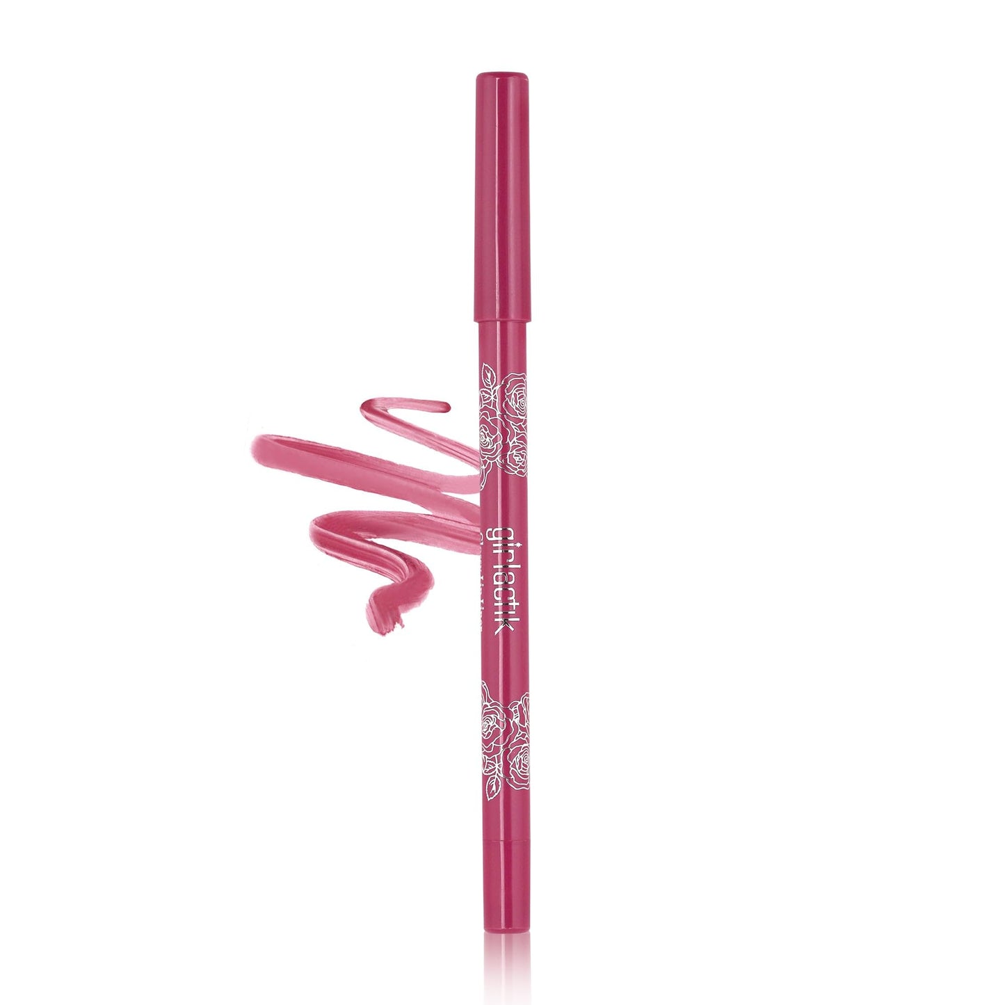 Girlactik Glossy Lip Liner - Moisturizing Lip Pencil with Glossy Shine - Smooth, Creamy, Clean Beauty, Vegan & Cruelty-Free Formula (Lotus)