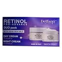 Delfanti-Milano • RETINOL PRO-ADVANCE • Anti-Aging DUO pack • Day + Night Creams • Face and Neck Moisturizers with Dead Sea Minerals and Vitamins E
