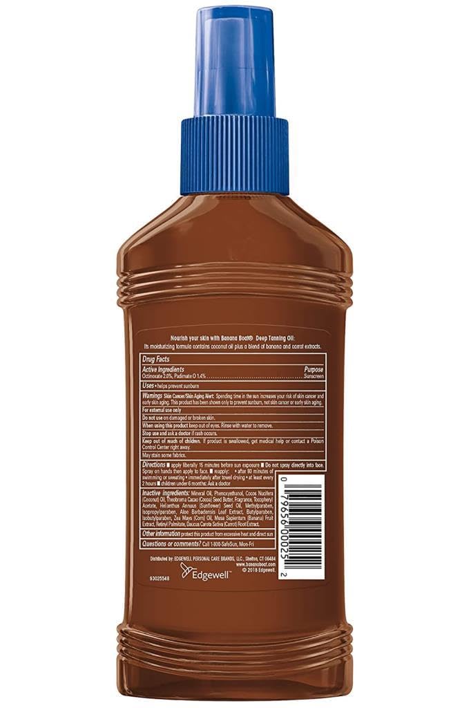 Self tanner Boat Dark Tanning Oil Spray SPF 4 Sunscreen, 8 oz