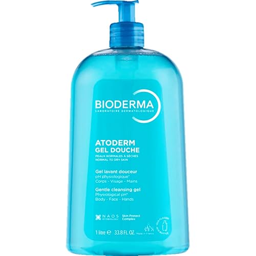 Bioderma - Atoderm Hydrating Shower Gel Body Wash - Moisturizing Face and Body Cleanser for Normal to Dehydrated Sensitive Skin