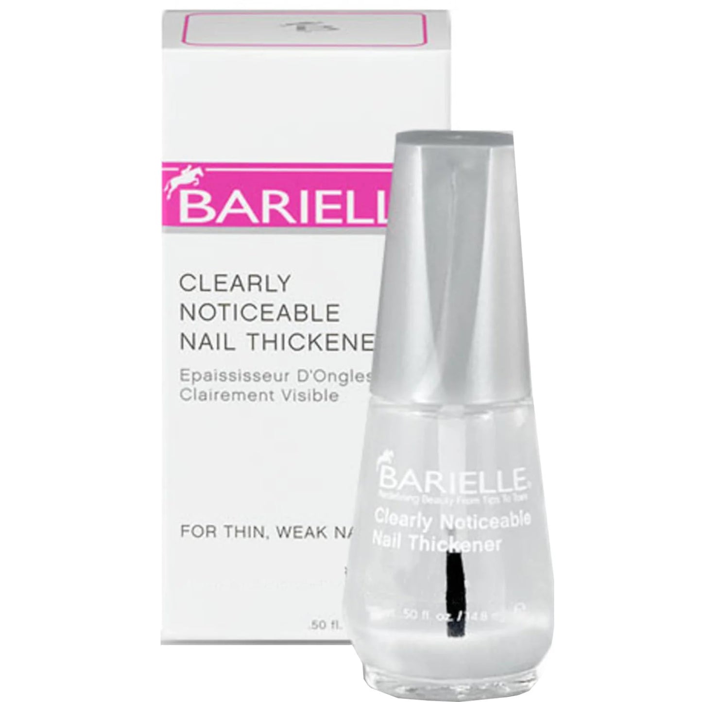 Barielle Clearly Noticeable Nail Thickener, Top Coat Instantly Thickens Nails Up To 50%, Perfect for Damaged Nails, Quick-Drying, Heals Cracked