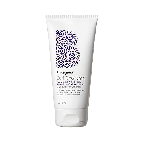 Briogeo Curl Charisma Rice Amino + Avocado Leave-In Defining Crème, Anti Frizz Hair Styling Moisturizer, Leave In Cream for Wavy, Curly, Coily Hair