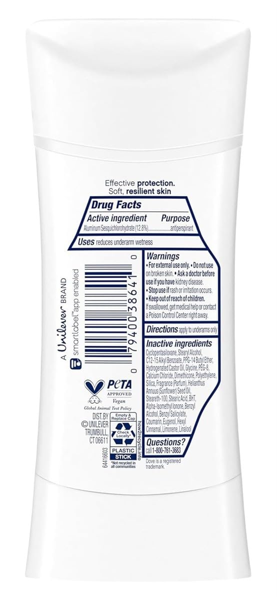 Dove Deodorant 2.6 Ounce Advanced Care Anti-Perspirant Coconut (Pack of 6) Beauty and Personal Care Dove