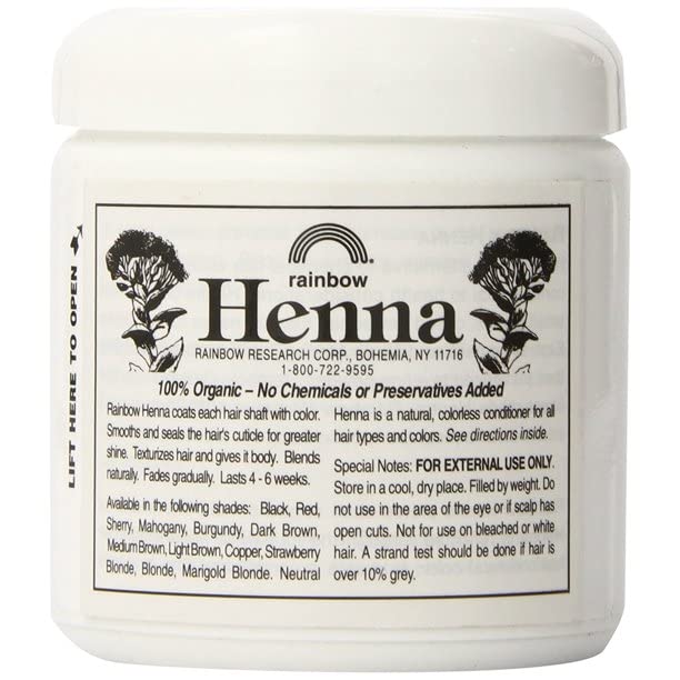 Rainbow Research - Henna Persian Burgundy Dark Auburn Hair Color - 4 Oz, 4 Pack (Image May Vary)4