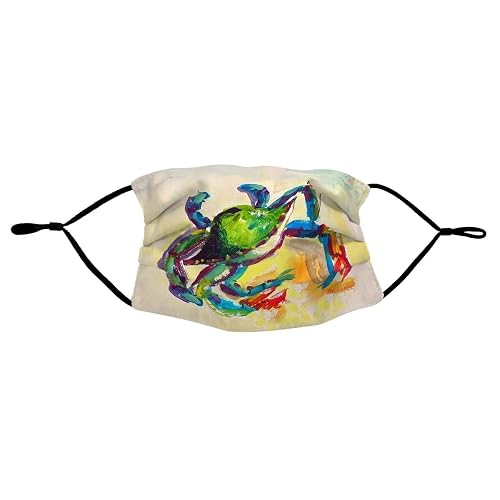Betsydrake MA267 Teal Crab Face Mask