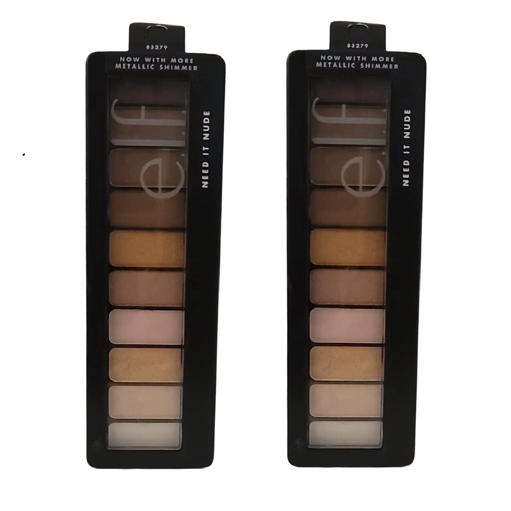 e.l.f. Pack of 2 Eyeshadow Palette, Need it Nude 83279