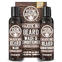 Viking Revolution Beard Wash and Beard Conditioner for Men with Argan Oil and Jojoba Oil - Beard Softener and Strengthener Beard Care Beard Shampoo