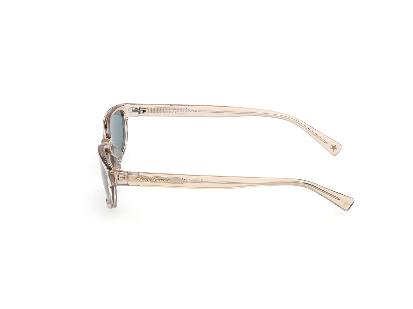 GUESS Women's Injected Sunglasses Polarized Square, Shiny Beige, 55mm