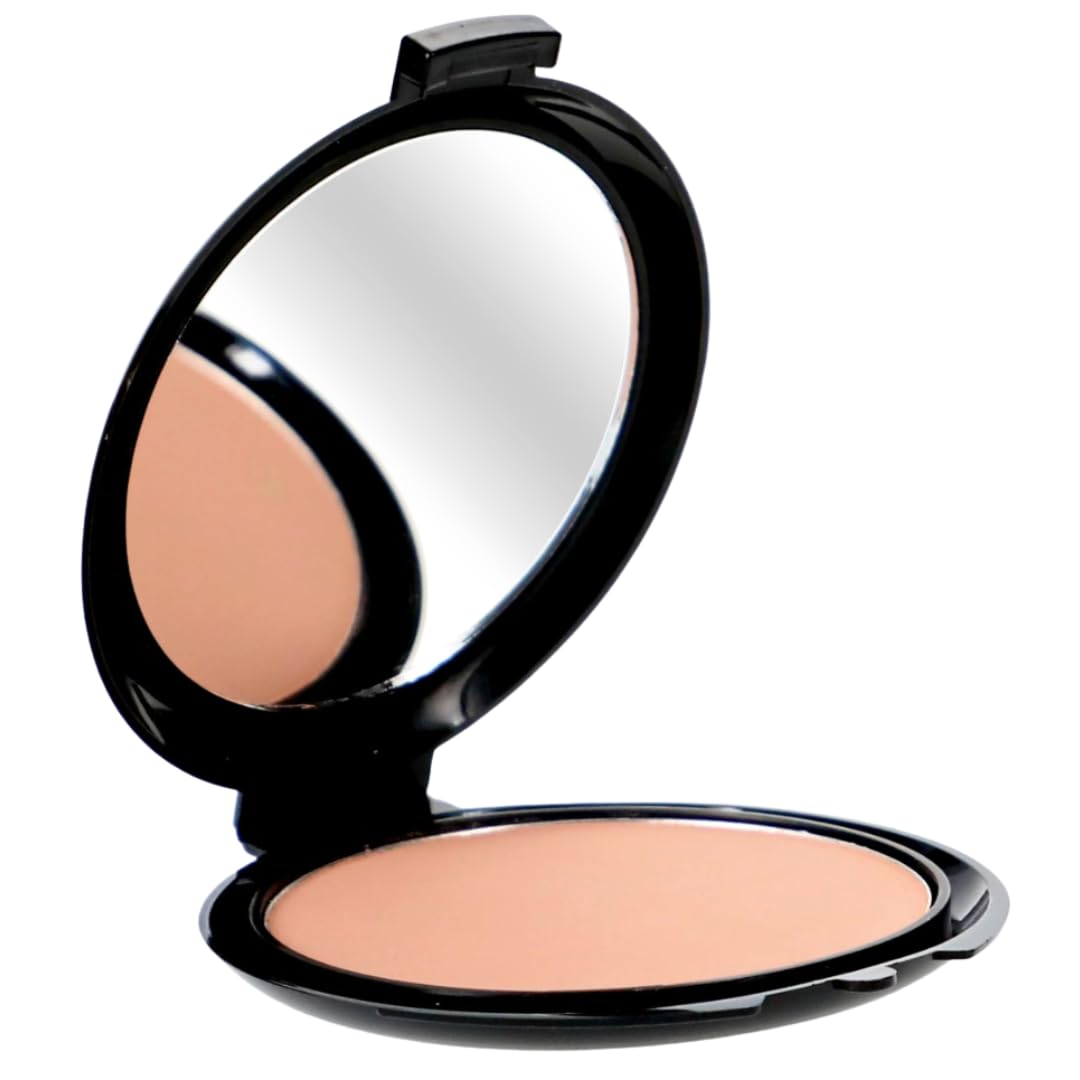 LA Colors Pressed Powder Compact - Matte Shine Control Face Powder with Mirror & Applicator - Smooth Natural Finish - Tan (C62182)