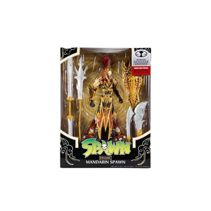 Mcfarlane Toys, Spawn Comic Deluxe Designer Edition 7-inch Mandarin Spawn Action Figure with 22 Moving Parts, Collectible DC Figure with Accessories…