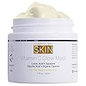 Vitamin C Mask for Face - Brightening Face Masks Skin Care Contains Glycolic Acid and Lactic Acid + Squalane Oil - Hydrating Beauty Face Mask