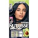 Garnier Hair Color Nutrisse Ultra Color Nourishing Creme, IN1 Dark Intense Indigo (Midnight Iris) Blue Permanent Hair Dye, 1 Count (Packaging May
