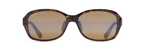 Maui Jim Women's Koki Beach Polarized Fashion Sunglasses Pure Collection, Olive Tortoise/HCL® Bronze, Medium