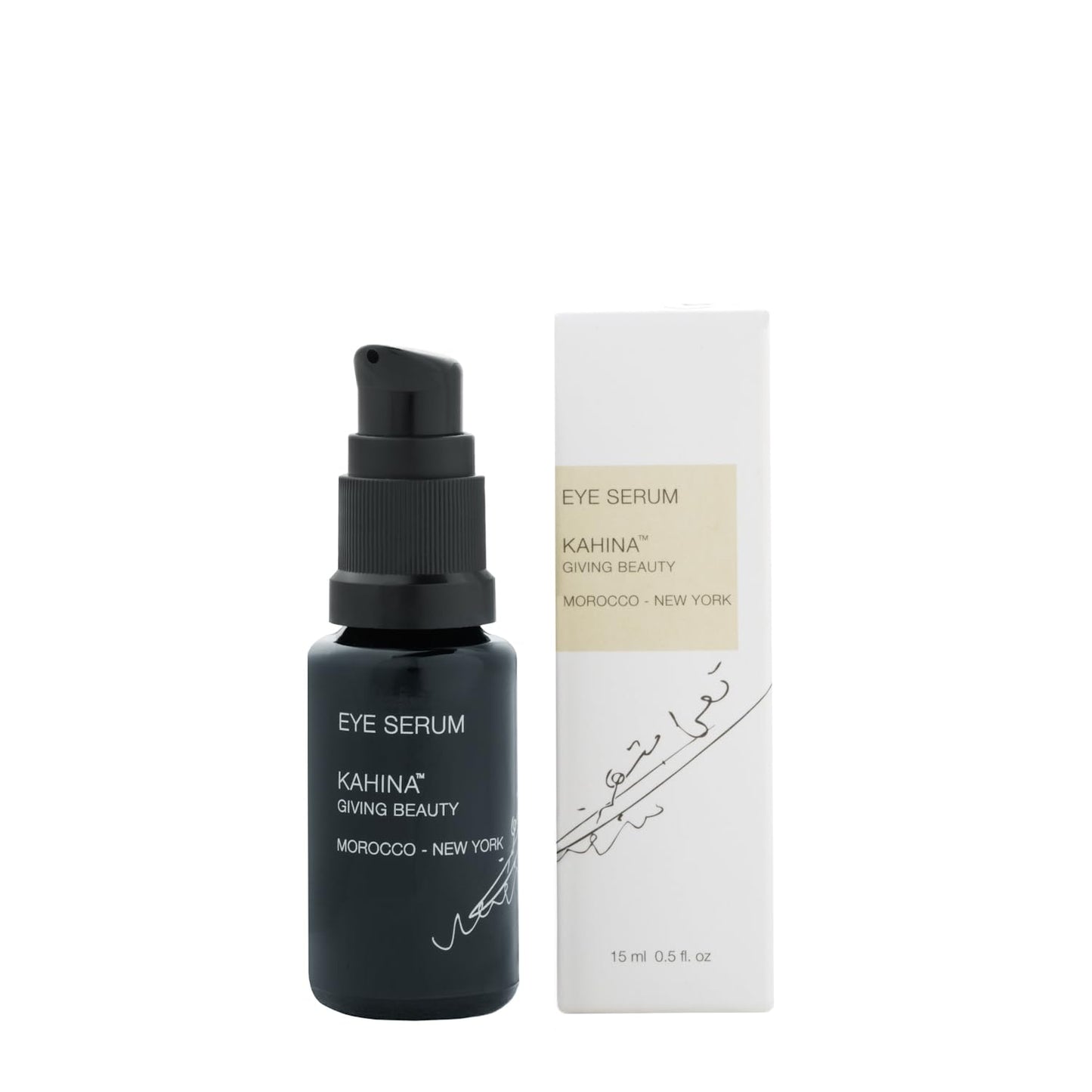 Kahina Eye Serum for Dark Circles, Eye Bags, and Puffiness - 0.5 fl oz - Light, Fast-Absorbing Under Eye Serum Reduces Fine Lines and Wrinkles - Anti Beauty & Personal Care Kahina Giving Beauty