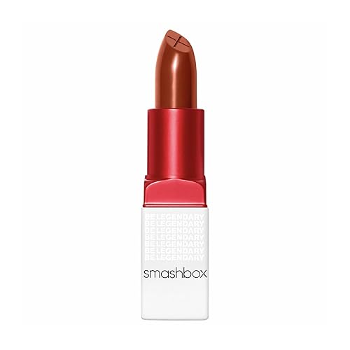 Smashbox Be Legendary Prime & Plush Lipstick | Creamy, Peptide-Infused, Lipstick with Primer for Smooth Color & Moisture Boosting Ceramides, 0.11