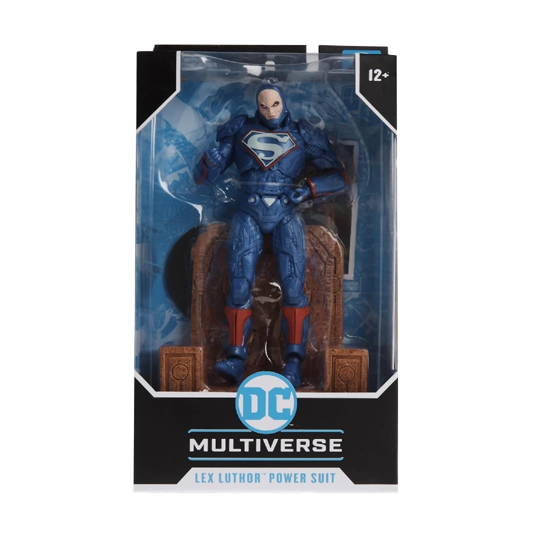 McFarlane Toys DC Multiverse Lex Luthor in Blue Power Suit 7" Action Figure with Throne & Accessories