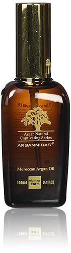 Arganmidas Moroccan Argan Oil 100ml Perfect for Leave in Treatment & Conditioner ALSO for Face and Body- Wonderful Anti Aging, Anti Wrinkle Beauty
