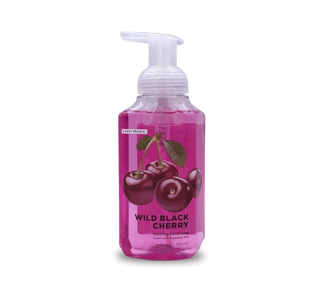 Scent Theory Hand Gentle Pump Foaming Soap ( 11 oz ) Made with Essential Oils (Wild Black Cherry)
