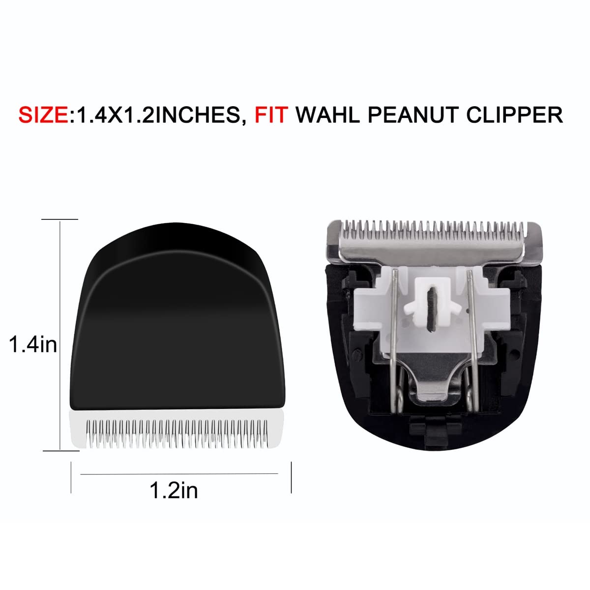 2PCS Black Professional Peanut Clippers/Trimmers Snap On Replacement Blades #2068-300-Fits Compatible with Peanut Hair Clipper Beauty and Personal Care colorski