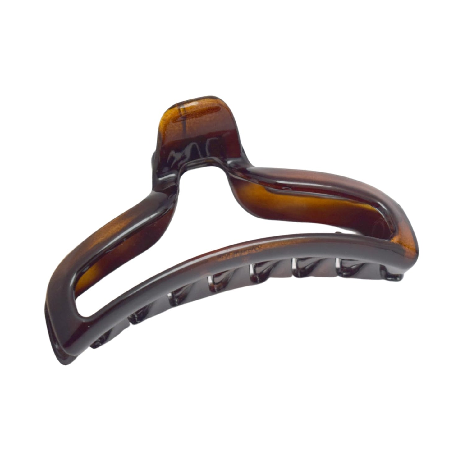 Parcelona French 4 Inch Large Tortoise Shell Flat Teeth Jaw Hair Claw Clip Clamp Clutcher