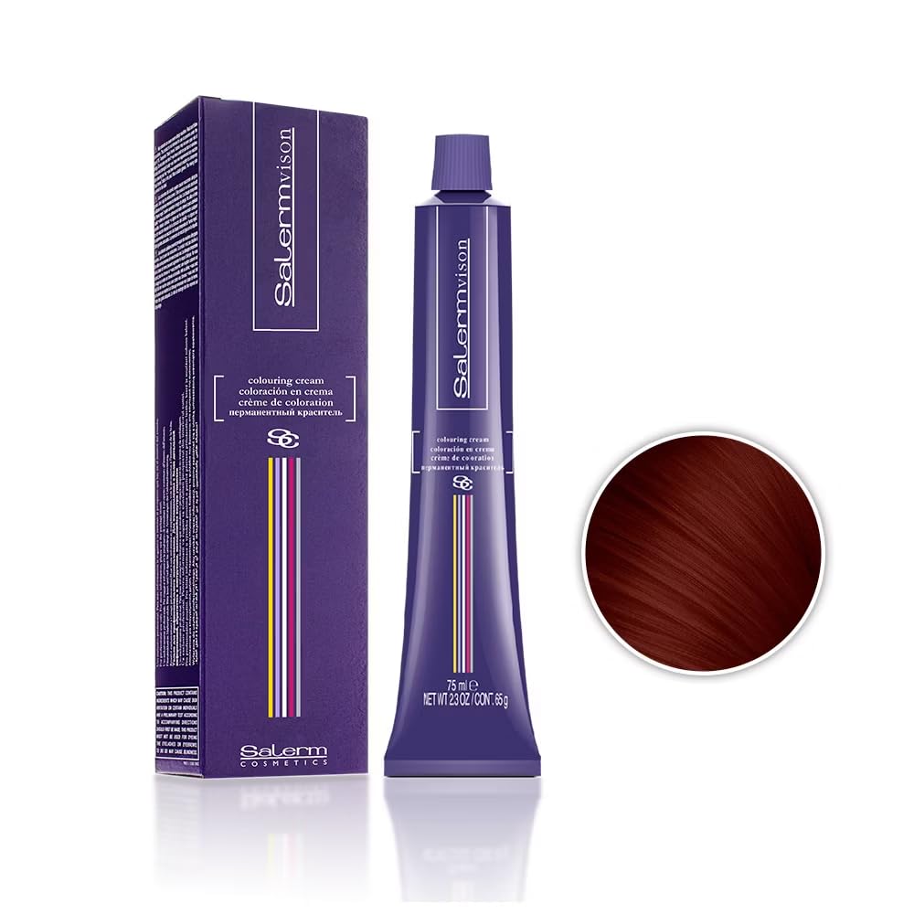 Salermvison Hair Coloring Cream #6.46 Dark Blonde Copper Reddish Reddish, 2.3 Ounce