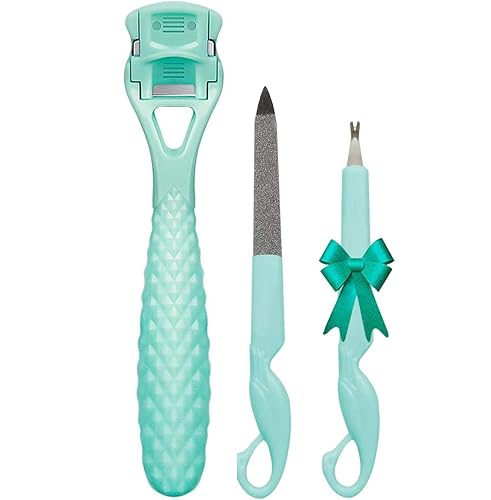 Foot Care Pedicure Callus Shaver Hard Skin Remover, Sichy Heel Scraper for Feet, 10 Replacement Slices 1 Stainless Steel Callus Shaver Foot Care Tools