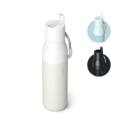 LARQ Flip Top 25 oz Insulated Stainless Steel Water Bottle With Straw | Thermos, BPA Free | Reusable Bottle for Sports, Gym, Travel | Keeps Drinks