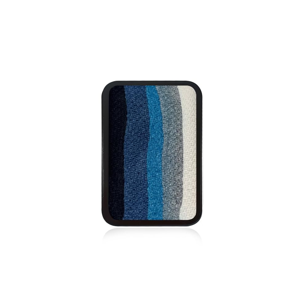 Kraze FX Night Lagoon Face Paint Refill 10g by Jacqueline Howe - Metallic Split Cake - Black to White Gradient - Replacement for Bold & Brilliant
