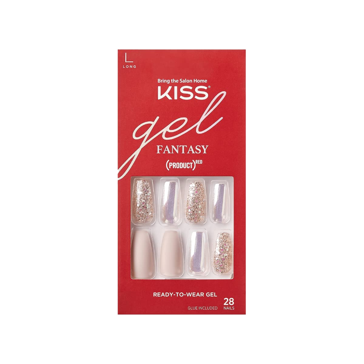 KISS Gel Fantasy Ready-to-Wear Nails, (PRODUCT) RED - Give Beauty & Personal Care KISS