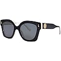 Tory Burch TY 7201U 198887 Black/Ivory Plastic Irregular Sunglasses Grey Lens