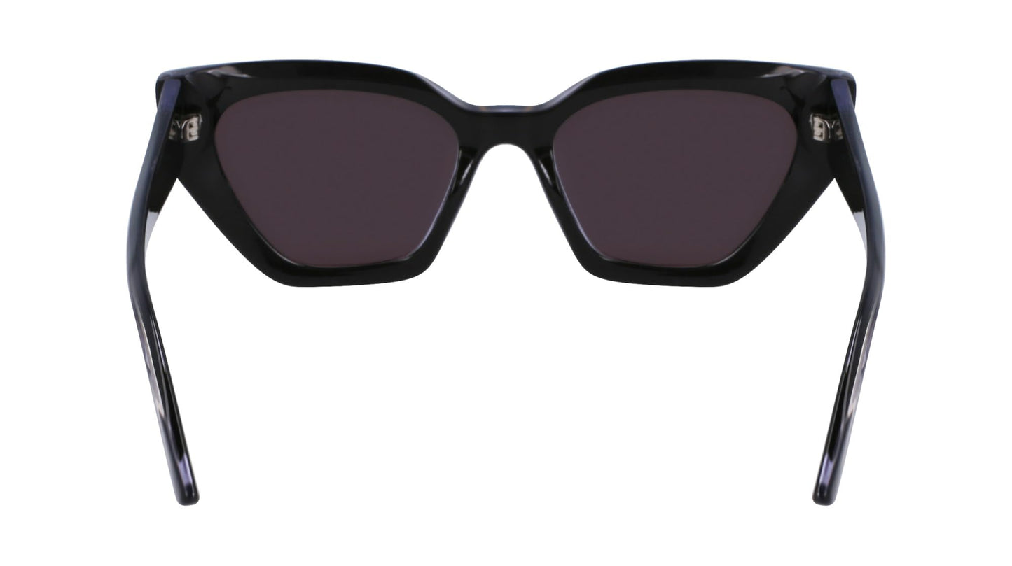 KARL LAGERFELD Women's Sunglasses KL6145S - Black with Solid Smoke Lens