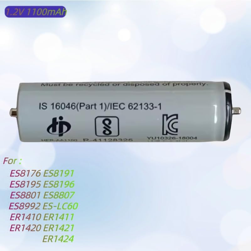 Orfdcnhlkc Electric Shaver 1.2v 1100mAh Battery. Compatible for Panasonic ES8176, ES8191, ES8195, ES8196, ES8801, ES8807, ES8992, ES-LC60, ER1410 Beauty and Personal Care Orfdcnhlkc