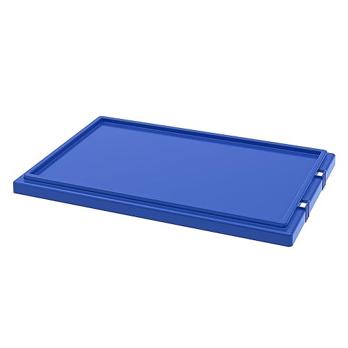 Akro-Mils 35241 Lid for 35240 Plastic Nest and Stack Storage Tote, Blue, (3-Pack)