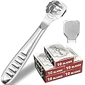 52 Pcs Callus Shaver Set,1 Stainless Steel Foot Razor with 50 Replacement Slices Blades and 1 Foot File Head Foot Care Tools,Foot Shaver Callus