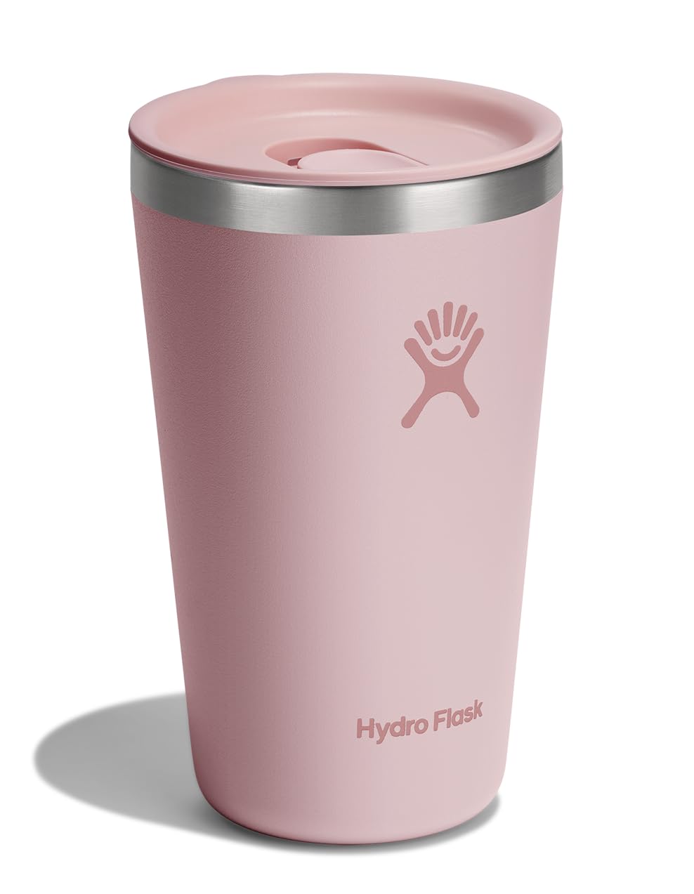Hydro Flask All Around Tumbler Press-In Lid, Insulated Travel Mug, Stainless Steel Coffee Cup 16 Oz Trillium Pink