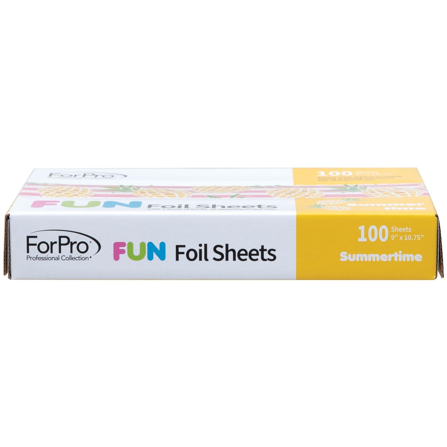 ForPro FUN Summertime 9" Foil Sheets, Aluminum Hair Foils for Color Application and Highlighting Services, Food Safe, Pop-Up Dispenser, 9” W x 10.75”