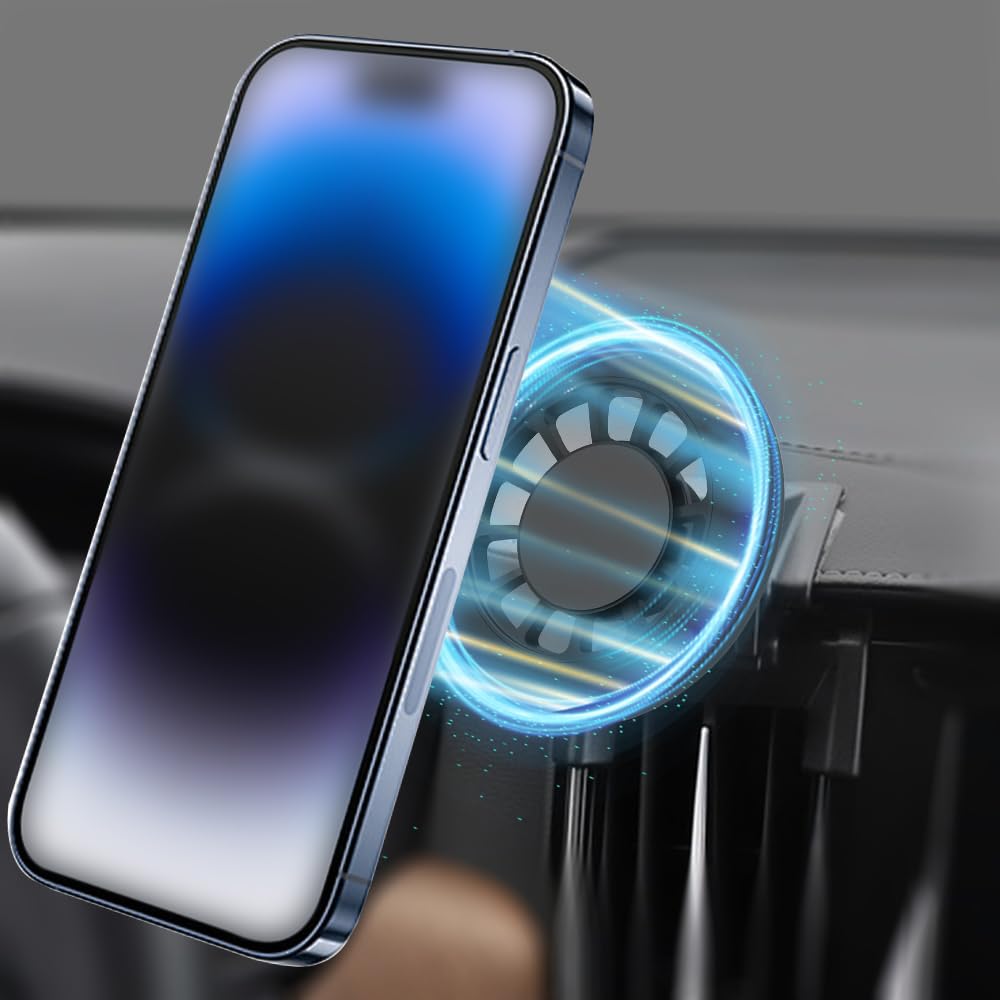 Zchan Car Phone Holder Mount for Volvo S90/V90 2017-2025 Car Accessories Car Mount 360°Rotation for Car Phone Holder Magnetic Hands Free Compatible…