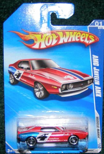 HOT WHEELS 2010 MUSCLE MANIA 01/10 RED AMC JAVELIN AMX