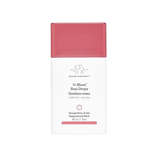 Drunk Elephant O-Bloos Rosi Drops - 30 ml/1 fl oz - Peachy-Pink Color Serum Drops - Clean Clinical Skincare - Cruelty-Free - Dermatologist-Tested