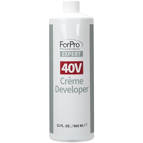 ForPro Expert 40 Volume Crème Developer, 32 Fl Oz - for Hair Lightening, Gray Coverage & Color Deposit with Maximum Lift