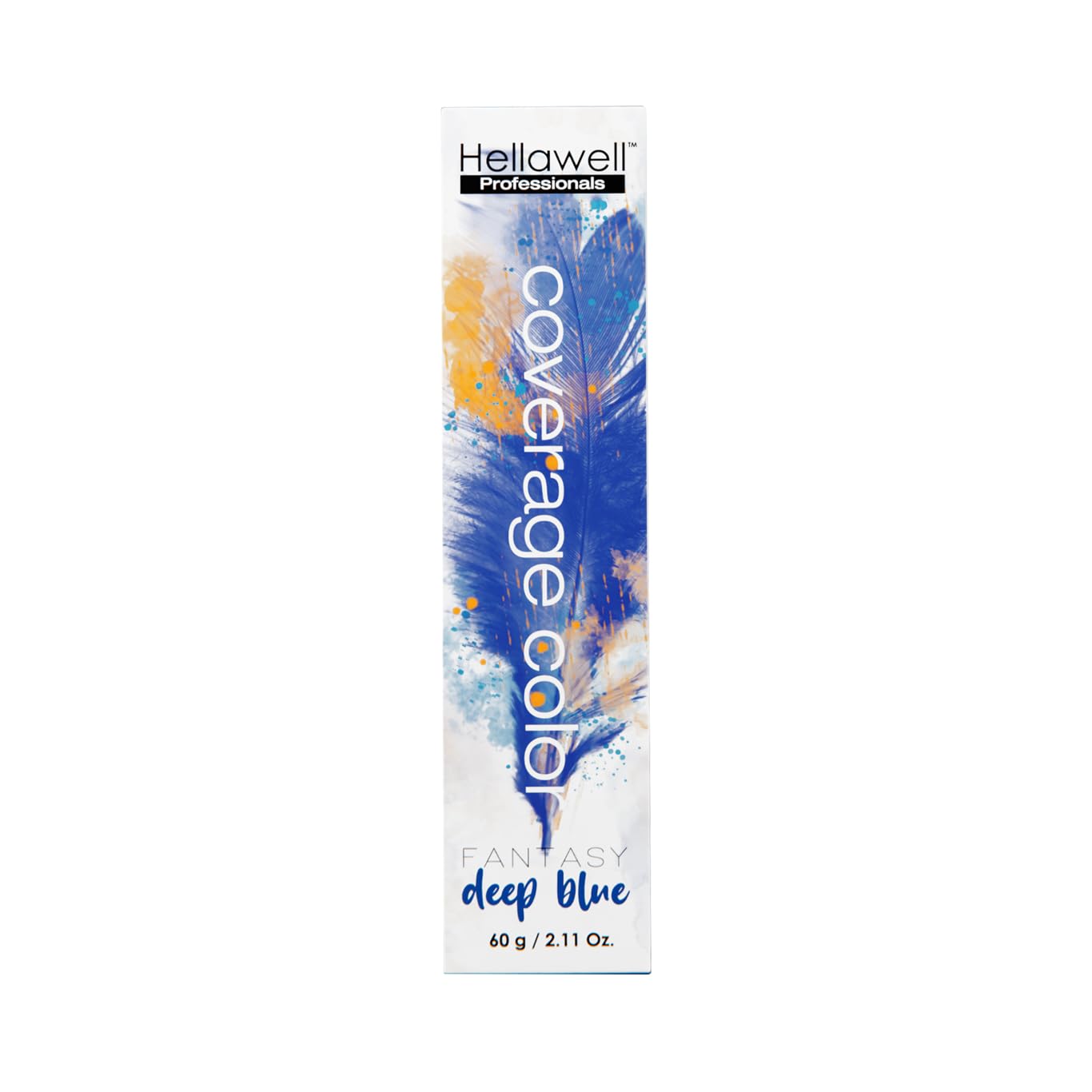 Hellawell Professional Hair Dye. Coverage Color Fantasy - Semi-permanent oxidation coloring cream. Deep Blue 2.11oz