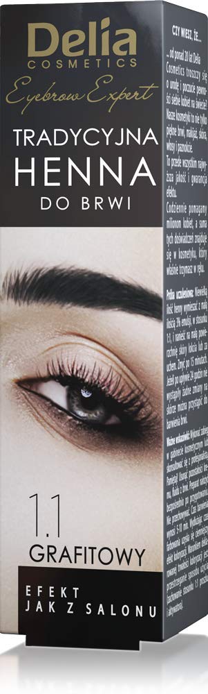 Delia Traditional Henna Graphite 4g/0.14oz for Dying Eyeleashes and Eyebrows