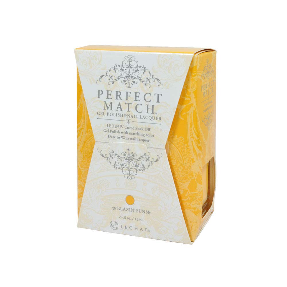 LeChat Perfect Match - Soak off Gel + Matching Nail Polish - (PMS#201- BLAZIN's SUN) Beauty & Personal Care LECHAT