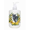 Caroline's Treasures CK2886SOAP Cane Corso in Sunflowers Ceramic Soap Dispenser Hand Soap Dispenser Pump Bottles for Bathroom Kitchen, Empty