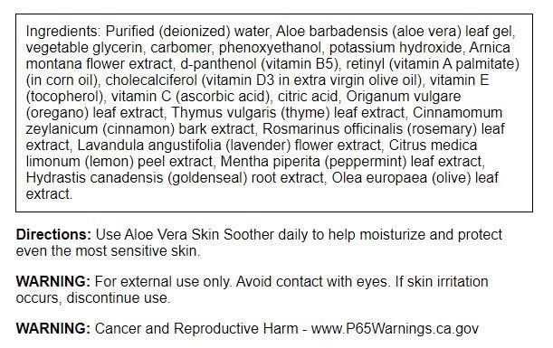 Swanson Aloe Vera Skin Soother 4 fl Ounce (118 ml) Gel