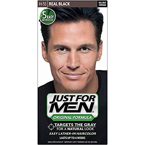 JUST FOR MEN Hair Color H-55 Real Black 1 Each (Pack of 2)